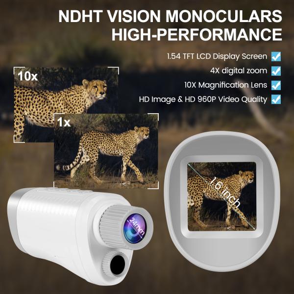 2024 Newest Handheld infrared night vision monocular 2.0 inch Screen for long-rang night vision