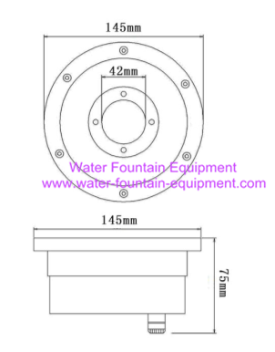 Submersible Underwater Fountain Lights Sub Led Donat Light Middle Smooth Hole Dia 145mm
