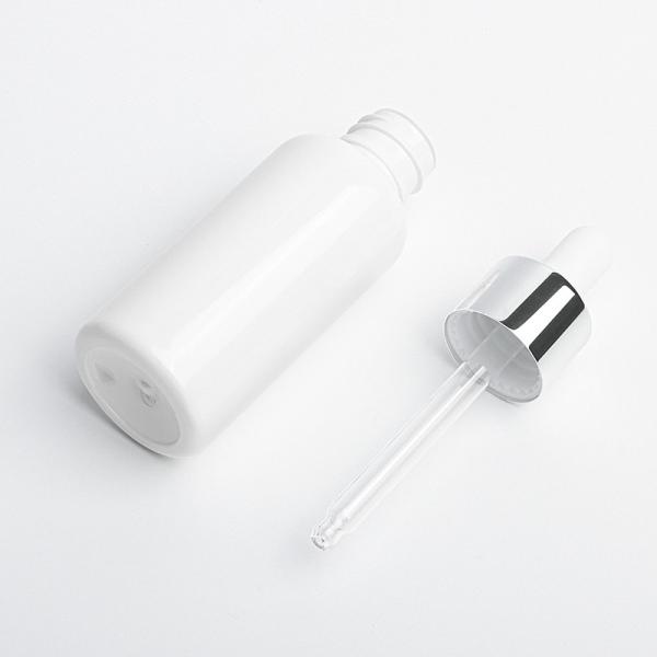 Silver Cosmetic Dropper Bottle 50ml For Essential Oil 34mm Diameter