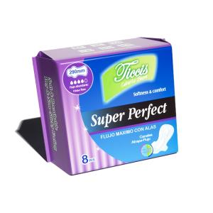 Soft Absorbent Fragrance Free Disposable Sanitary Napkins With Wings