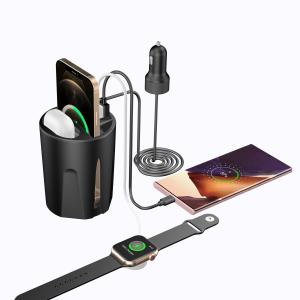 Cup Car Wireless Charger With Convenient Wireless Charging & Cable Charging
