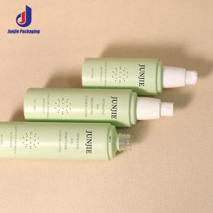 Green Plastic Pump Bottles Frosted Plastic Bottles Customized With Cylindrical