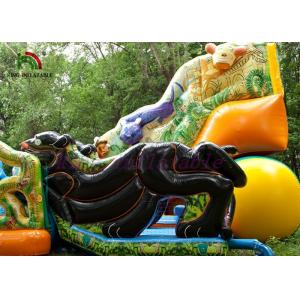 Wild Color Multipurpose Blow Up Park / Jungle Theme PVC Combo Amusement Park