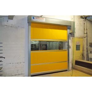 Industrial Colorful PVC High Speed Roll Up Door Stronger Wind Bar In External