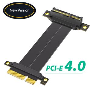 PCI-e PCI Express 4.0 4X Extension cable to PCI-E 4X ( dual vertical 90 degree