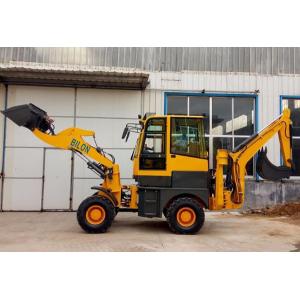 4x4 Small Backhoe Loader With Adjustable Seat / Stable Performance