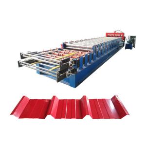 Hydraulic auto color steel tile type and roof panel double layer rolling making