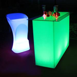 Wholesale Commercial Luminous LED Bar Counter , Rectangle LED Glow Table Waterproof from china suppliers