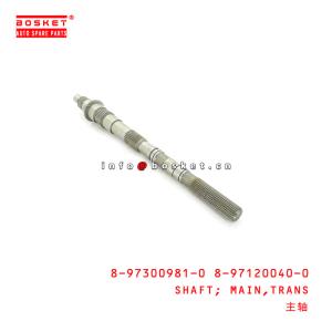 8-97300981-0 8-97120040-0 Transmission Main Shaft 8973009810 8971200400 For