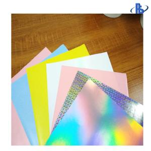 Waterproof Holographic Vinyl Eggshell Sticker Paper , Custom Tamper Evident