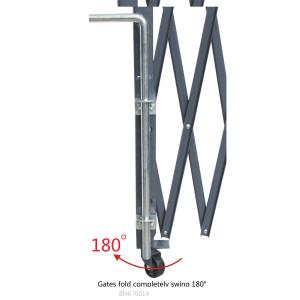 Lockable Steel Folding Security Gates Accordion Security Doors Double Open
