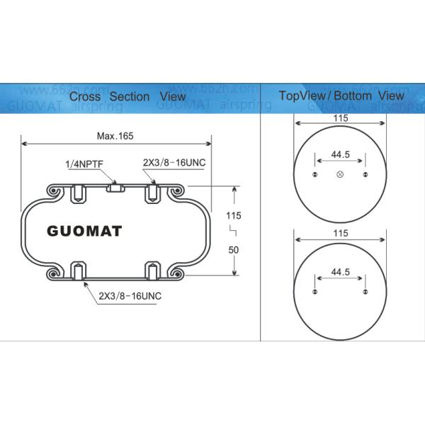 Contitech FS70-7CI1/4NPTCA 75240 Industrial Air Springs Goodyear 1B6-050 1B6-051 1B6-052 1B6-053 1B6-530 1B6-531