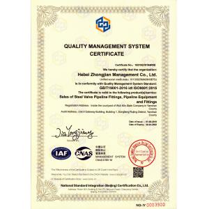 Zhengzhou Huitong Pipeline Equipment Co.,Ltd. Certifications