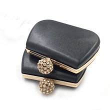 Fine workmanship hardware accessories iron metal box purse frame with gold