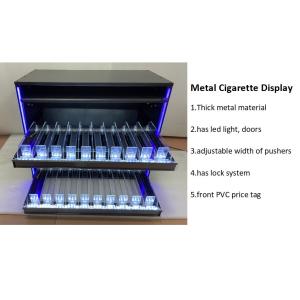 Customized Countertop Tobacco Smokeless Display Stand Showcase With Pusher For