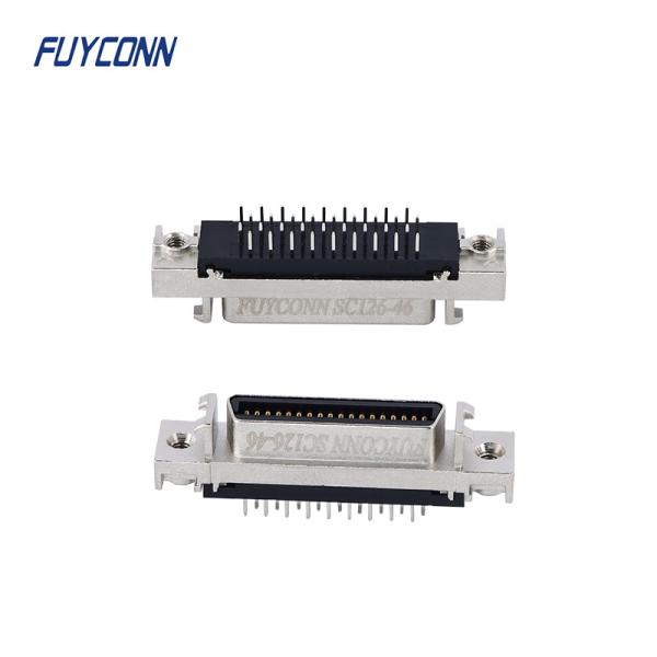 Quality Mini D Ribbon MDR PCB Straight Female SCSI Connector 36pin With Zinc Alloy Shell for sale