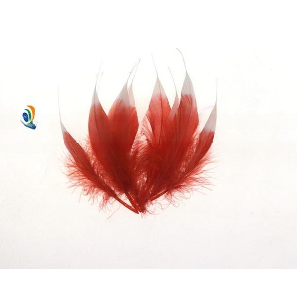 Handmade Two Tone Stripped Goose Carnival Feathers For Personalized Crafts