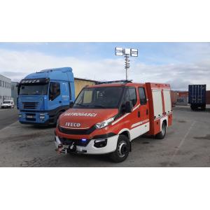 fire truck vertical mounted pneumatic mast light - tilt and turn unit-4x1000W