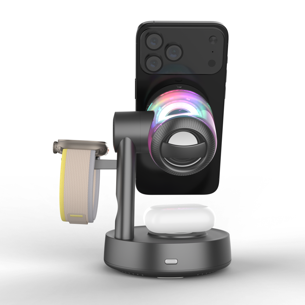 High Performance Bluetooth Speaker and All in one Wireless Charger Combo with