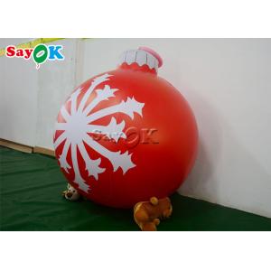 1.2m Red Inflatable Snowflake Ball Festival Christmas Yard Decoration