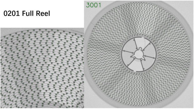 XC-01 component counter sample image showing component arrangement analysis
