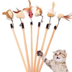 Wholesale Cute Wood Cat Teaser Toy Sisal Material Size Customized For Dog / Cat from china suppliers