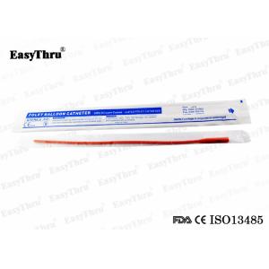 Buy cheap Sterilized Stable Red Rubber Foley Catheter , Silicone Coated Latex Urethral from wholesalers