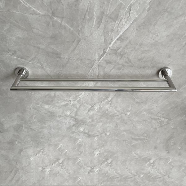 Wall Mounted Kitchen Towel Rack Bathroom Double Towel Bar SUS304 Polished