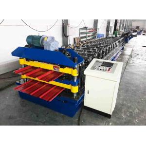 Wholesale 5 Rib Trapezoidal Roof Panel Roll Forming Machine Electric Shearing System from china suppliers