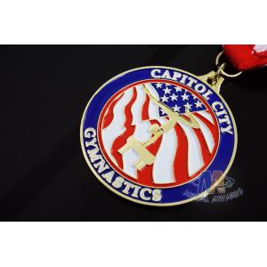 Customized Dancing Running Award Medals With Ribbon , Custom Race Medals