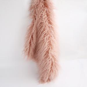 Customize Color Long Pile Artificial Mongolian Fur Fabric in Plain Style from