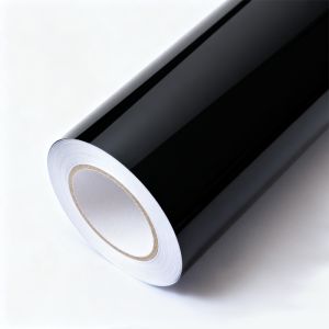 China Customized Satin Black Vinyl Wrap Waterproof Black Car Wrap Roll Anti Scratch HYM1110 on sale