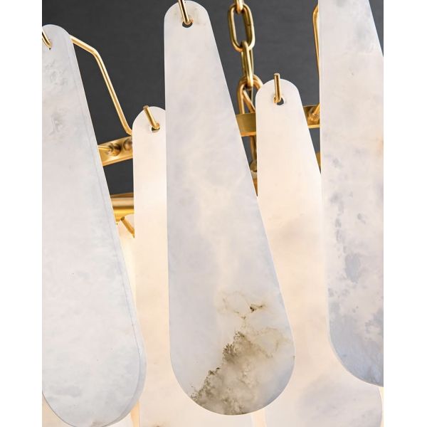 Custom Art Design Alabaster Chandeliers Luxury Living Room Ceiling Decoration Pendant Light