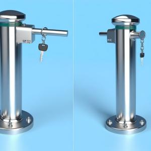 ZASP M102 Manual Bollards Stainless Steel Anti-Ramming Key Lock