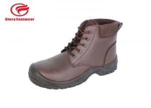 China PU Pouring  Men's Steel Toe Work Boots With Embossed Action Leather Upper on sale