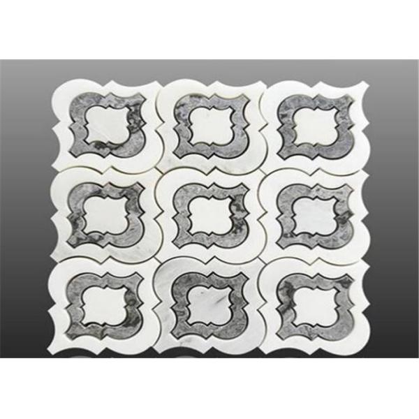 Water Ject Marble Mosaic Floor Tile Leaf Pattern For Floor Decoration