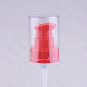 20/400 Outer Spring Red Plastic Cosmetic Cream Pump , Airless Makeup Pump