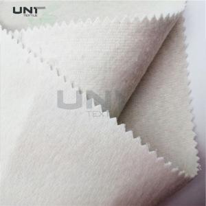 Wool Necktie Interlining Plain Weave / Polyester Tie Interlining Good Elasticity