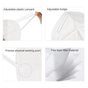 Disposable 5 Layer FFP2 GB2626 2006 3D Foldable KN95 Mask