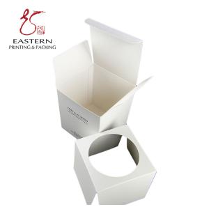 SGS Approve Foldable 350gsm White Cardboard Custom Candle Box Packaging