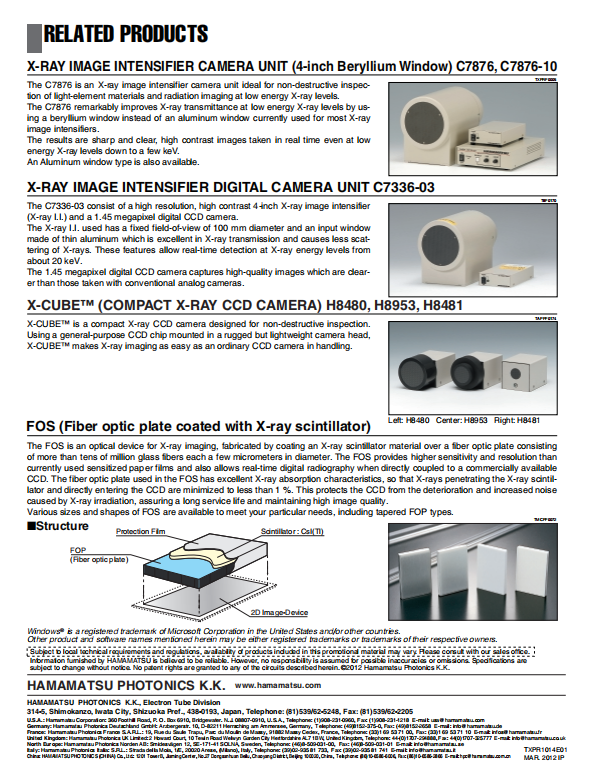 Hamamatsu X Ray Source 110KV Microfocus Designed for Easy Handling High Stability and High Output with Integrated Control Function