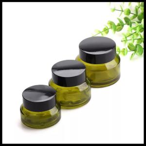 Wholesale Oblique Shoulder Empty Cosmetic Containers , Amber Glass Containers With Lids from china suppliers