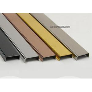 SS304 U Channel Trim Molding U10 Anticollision Grooved Decorative