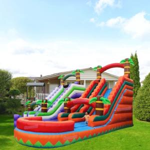 18ft Tropical Fiesta Breeze Inflatable Water Slide Easy to Set Up for Kids and