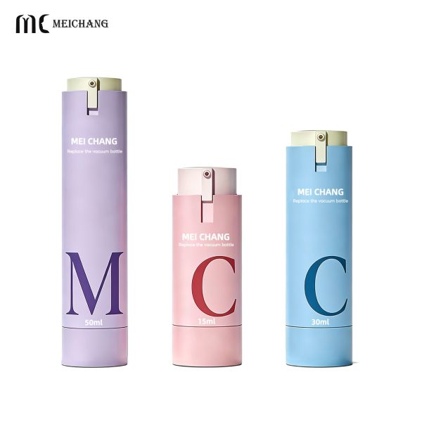 15ml 30ml 50ml Press-Type Refillable Airless Pump Bottle with Eco-Friendly Materials for Serums and Creams