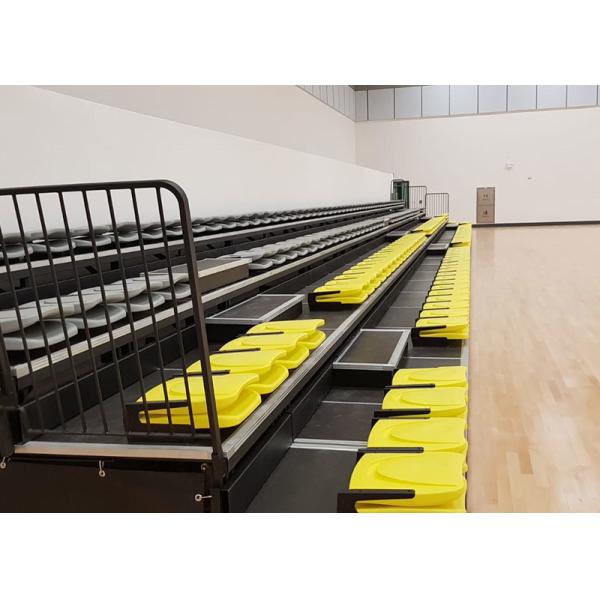 Folldable Backrest Retractable Tiered Seating HDPE Material 460mm Minimum