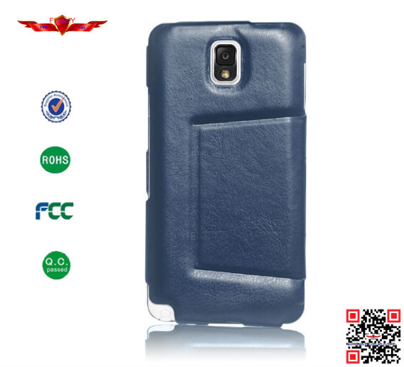New Arrival High Quality Italian PU Glaze Leather Cover Case For Samsung Note3 With Stand