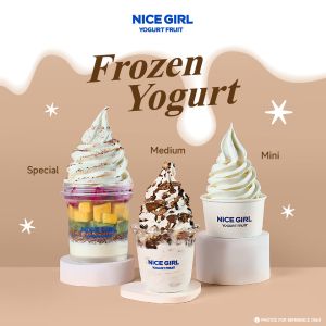 Large Cup Ice Cream Franchise Flavorful With 3 Fruits And Crispy Topping