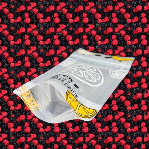 Custom Heavy Duty Hand-Held Matte Translucent Reclosable Stand Up Plastic Drink