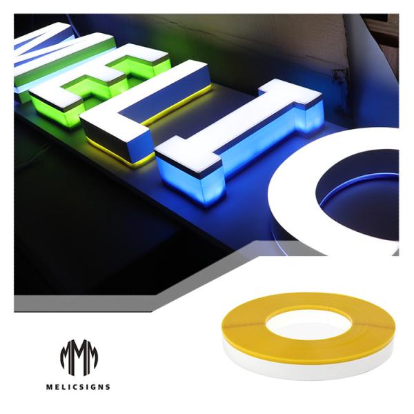 100 Meters Length Color Coated Polymer Side Pass Channel Letter Trim Cap